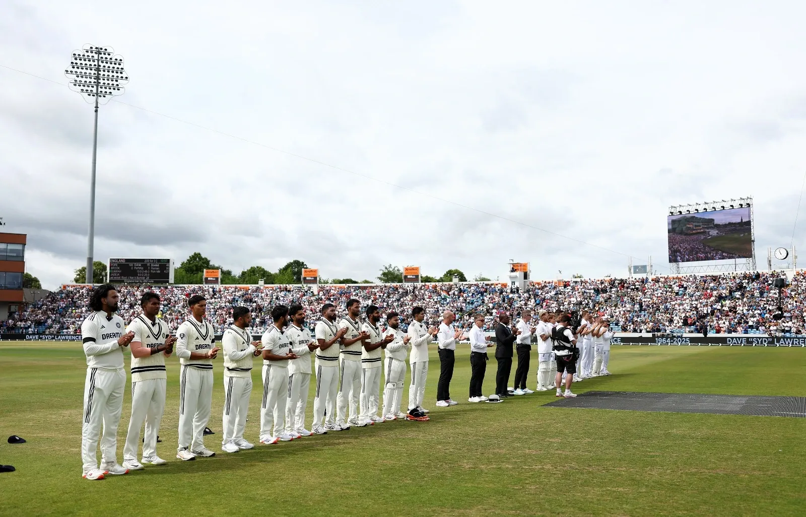 Did India and England Players Honor David Lawrence?