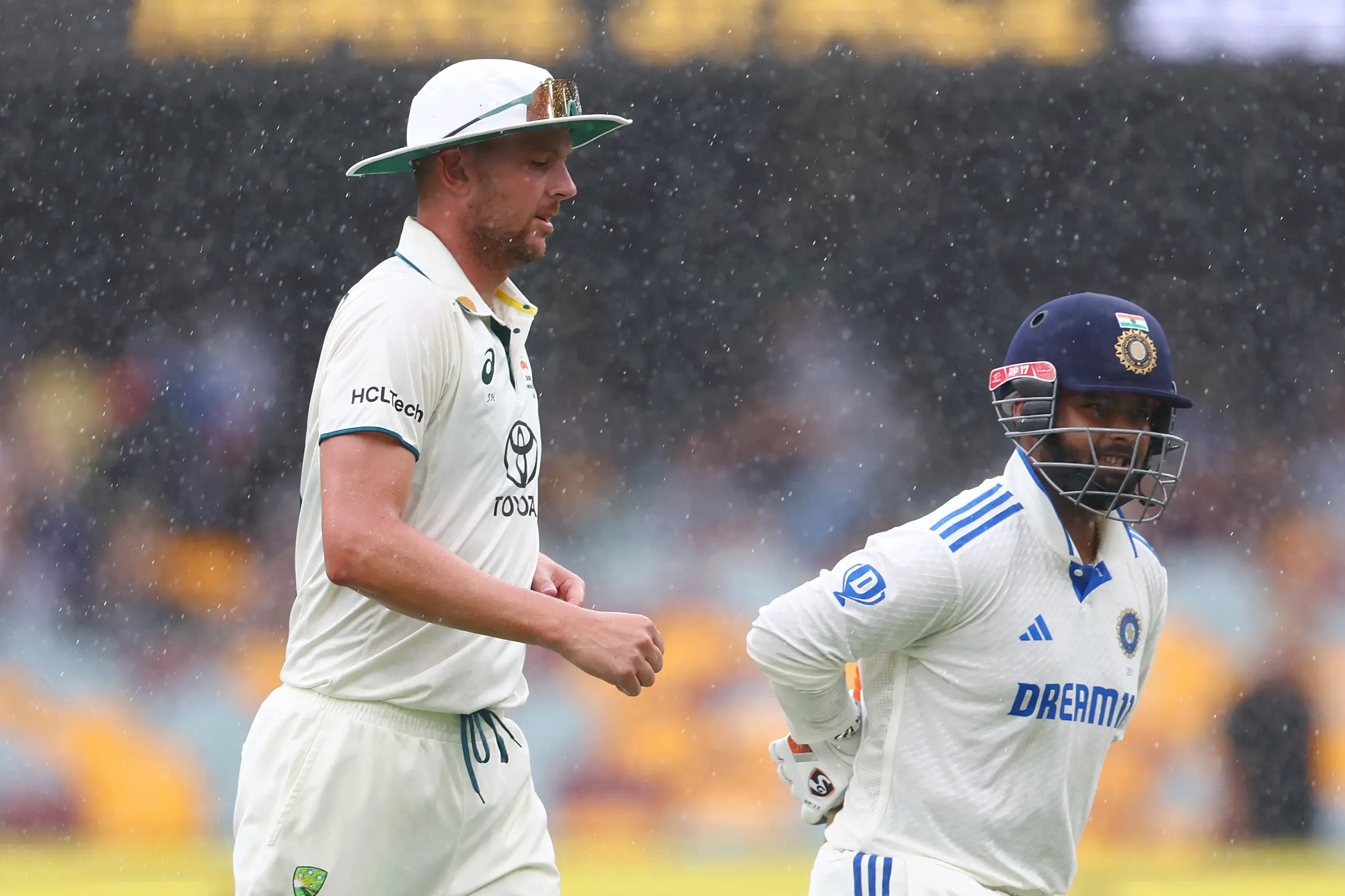 3rd Test: Australia's fast bowlers wreak havoc on India amid persistent rain