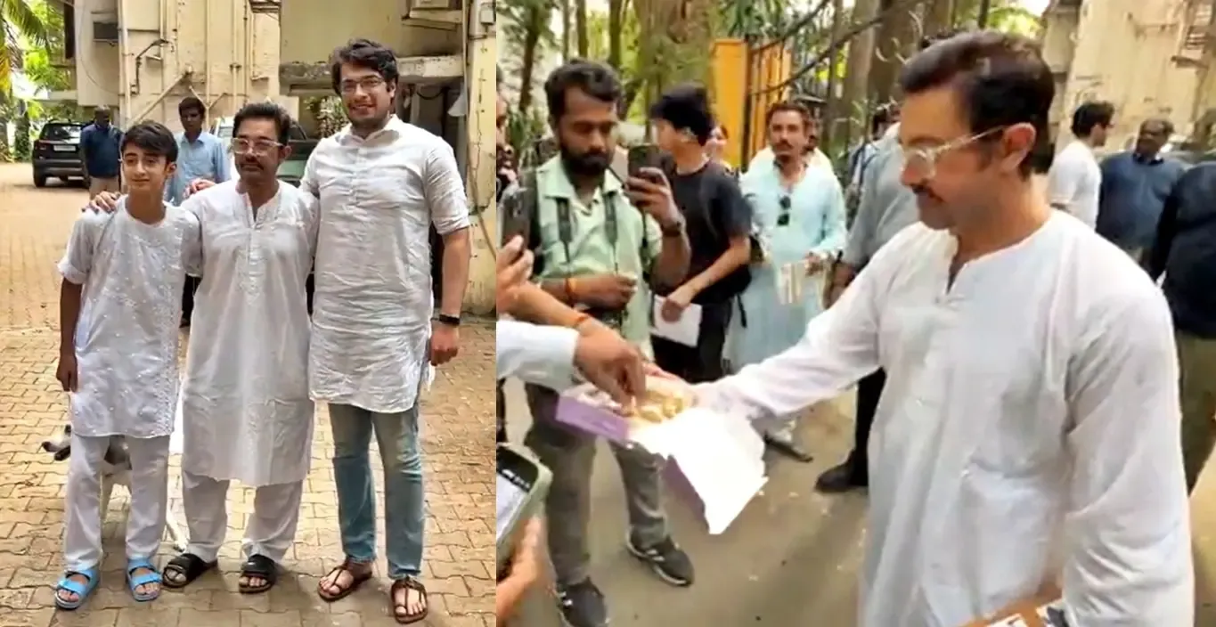 Aamir Khan Celebrates Eid with Sons Junaid and Azad