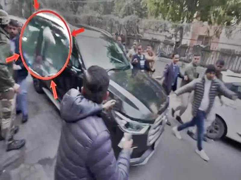 AAP Claims Kejriwal's Vehicle Targeted with Stones, Points Finger at BJP