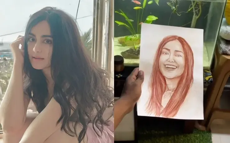 A Fan Creates a Blood Painting of Adah Sharma