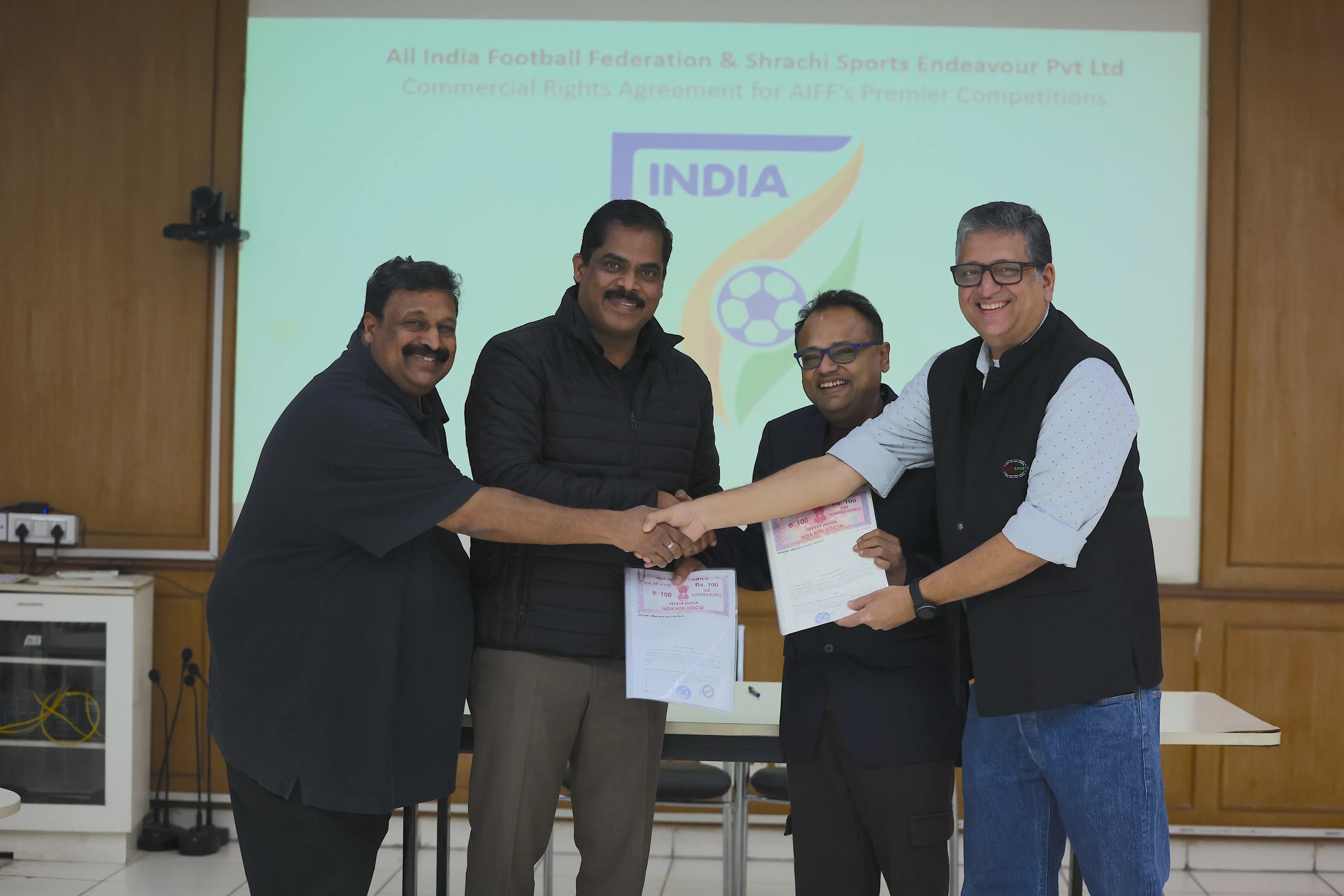 AIFF Enters Commercial Rights Partnership with Shrachi Sports for 2024-25 Season