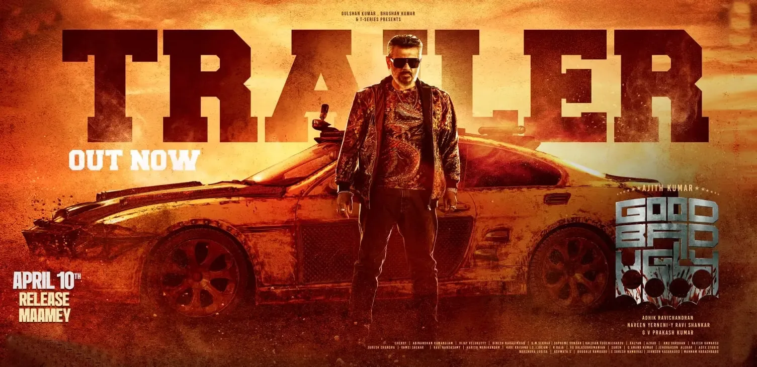 Ajith Kumar’s ‘Good Bad Ugly’ Trailer Unveils Arjun Das as a Stylish Antagonist