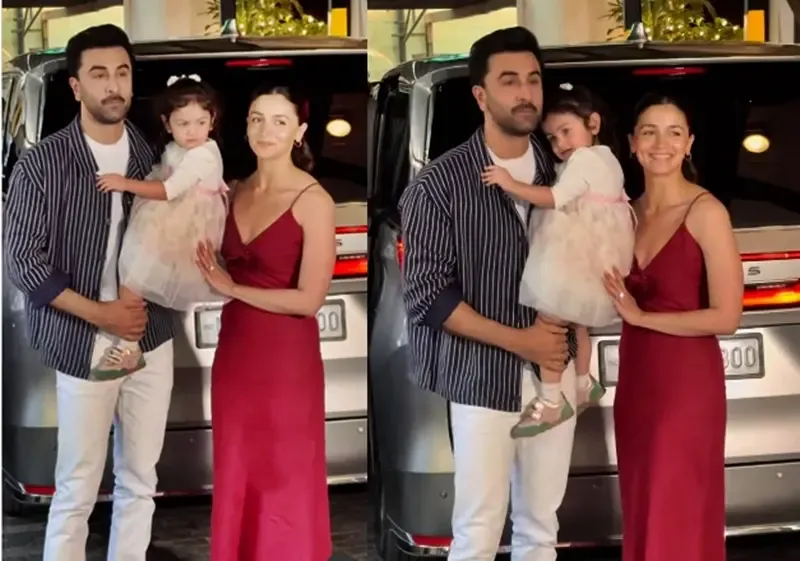 Sweet Moments: Raha Blows a Kiss at the Kapoor Family Christmas Gathering