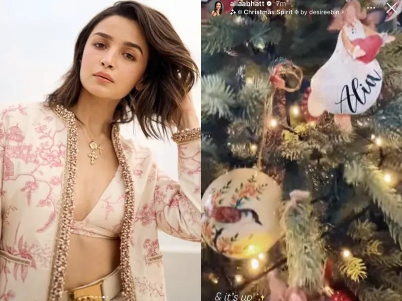 Alia Bhatt Welcomes December with a Christmas Tree Featuring Raha's Name