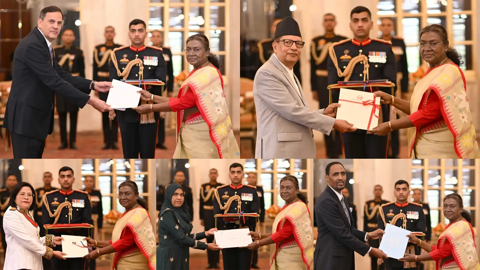 Presentation of Credentials by Ambassadors and HCs to President Murmu