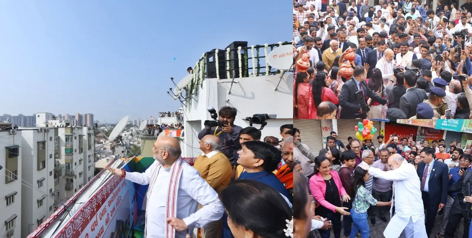 Amit Shah Marks Makar Sankranti in Gujarat with Kite Flying