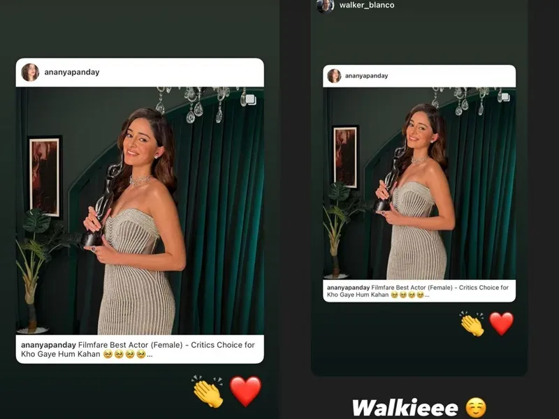 Ananya Panday's Alleged Partner Supports Her as She Receives an Award