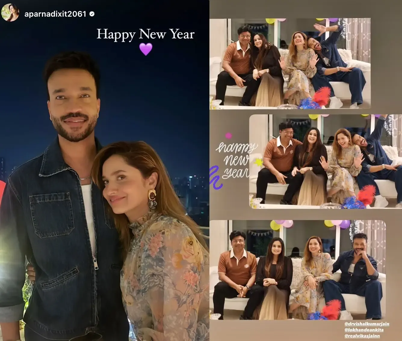 Ankita Lokhande Welcomes the New Year with Cherished Ones