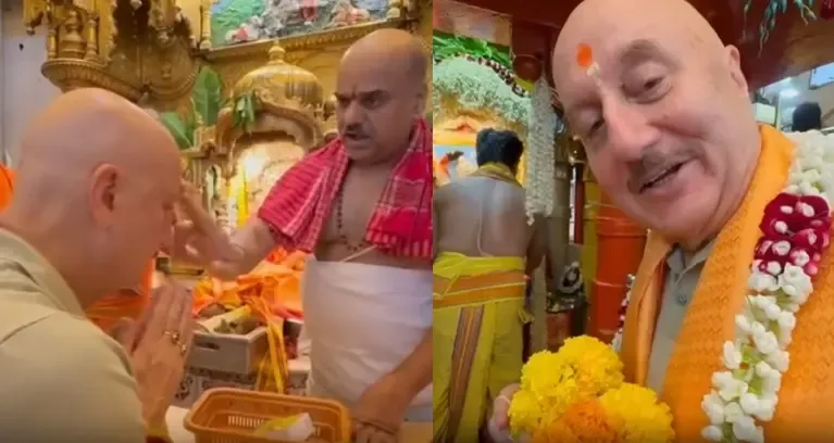 Anupam Kher Visits Siddhivinayak Temple for Hanuman Jayanti