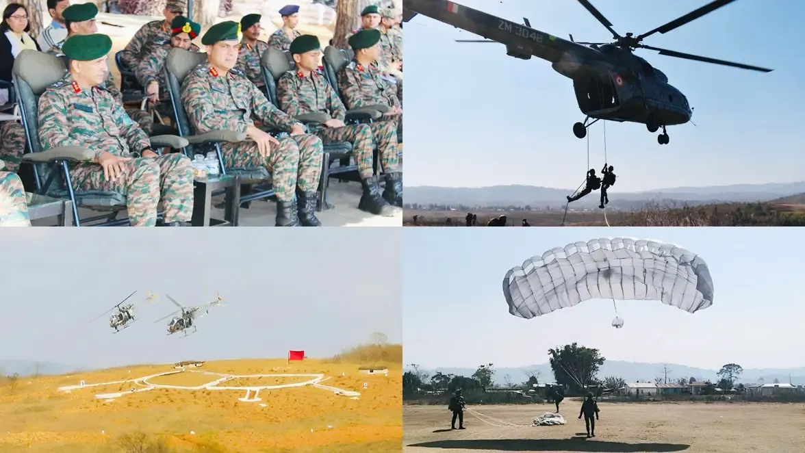 Indian Army and IAF Conduct 'Yudh Kaushal' Joint Exercise in Meghalaya