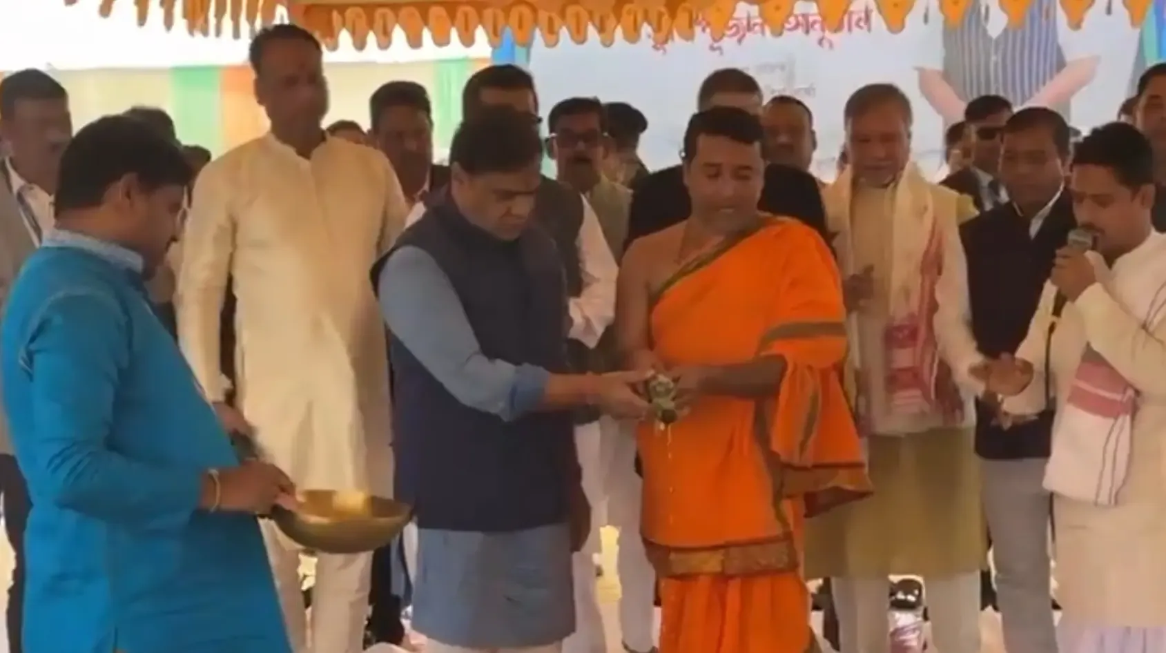 Assam Chief Minister Participates in Bhumi Pujan for New Brahmaputra River Bridge