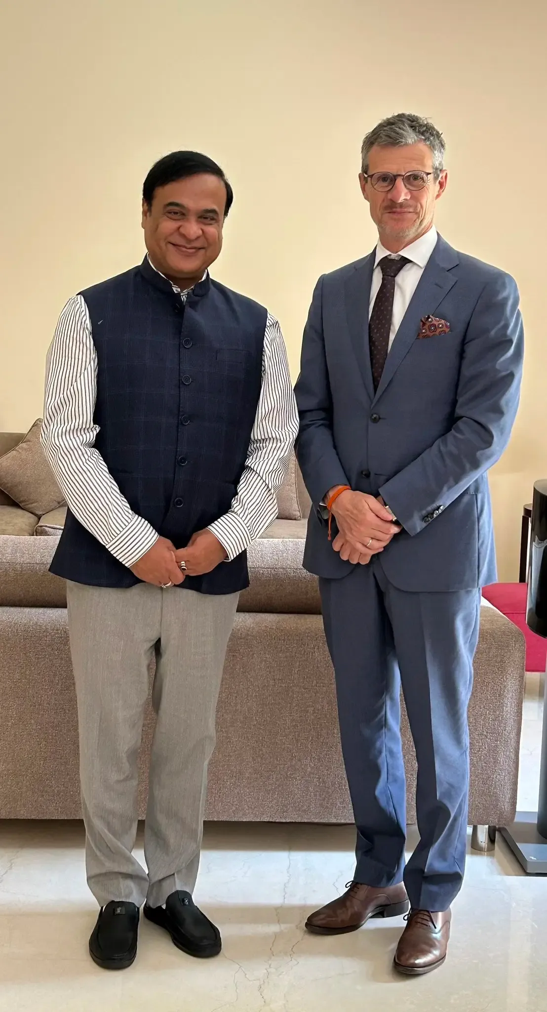 Assam Chief Minister Engages with EU Ambassador to India, Explores Collaborative Avenues