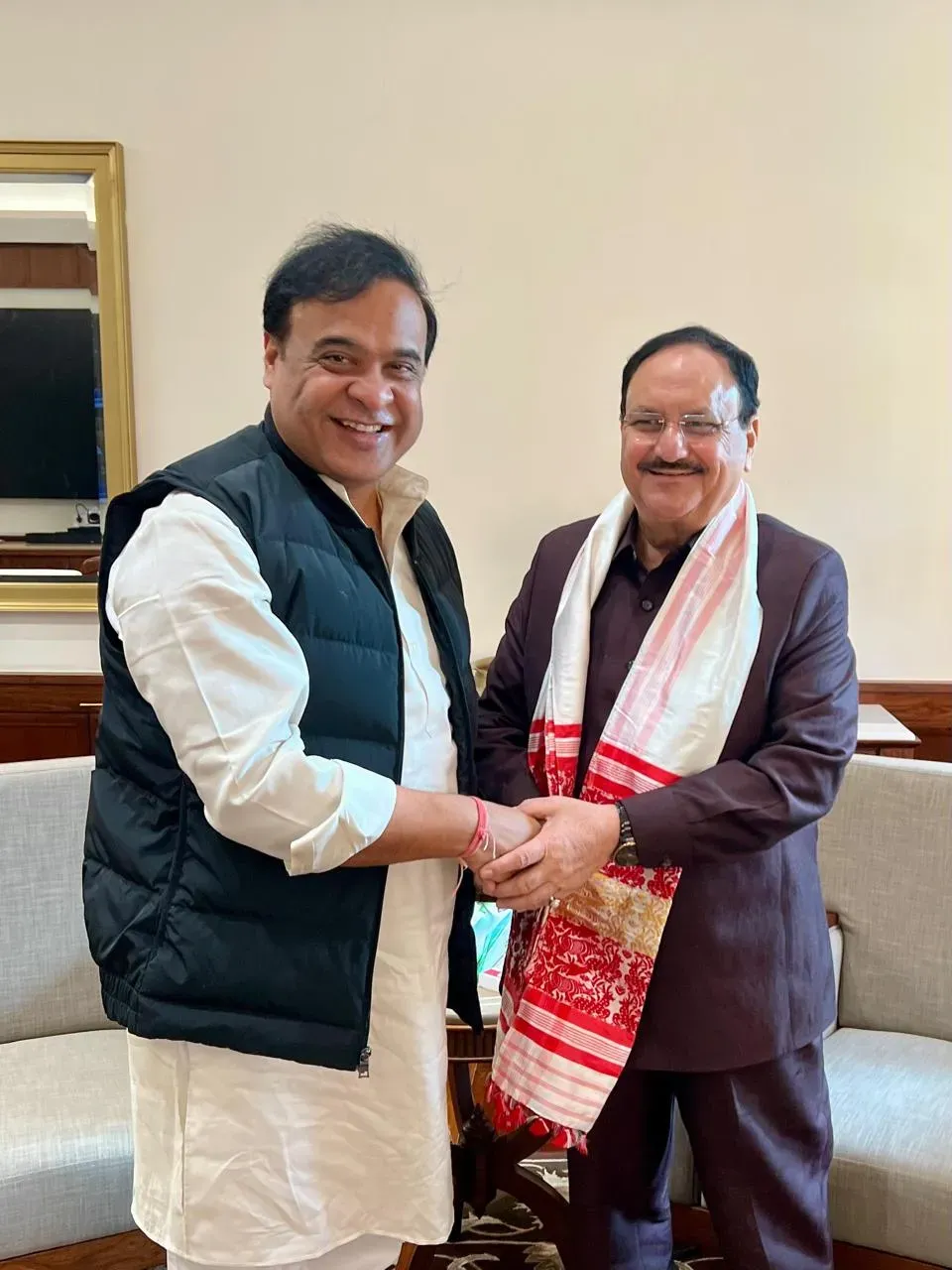Assam Chief Minister Invites JP Nadda to Upcoming Investor Summit