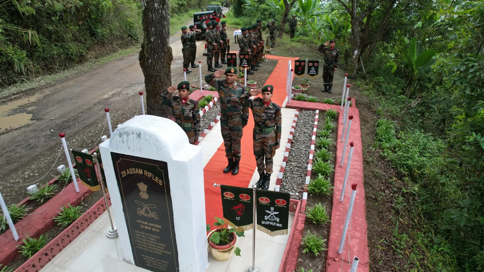 How Did Assam Rifles Honor the Bravery of 6 Fallen Soldiers?