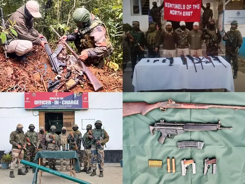Assam Rifles and Security Forces Confiscate 19 Firearms in Manipur Since January 6