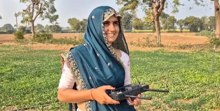 How is a Woman from Gujarat's Banaskantha Changing Farmers' Lives with the 'Namo Drone Didi' Scheme?