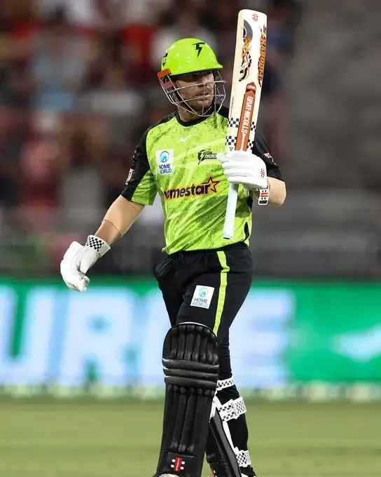 BBL 2024-25: Warner's 86 Runs and Agar's Four Wickets Propel Thunder to 8-Run Victory Over Renegades