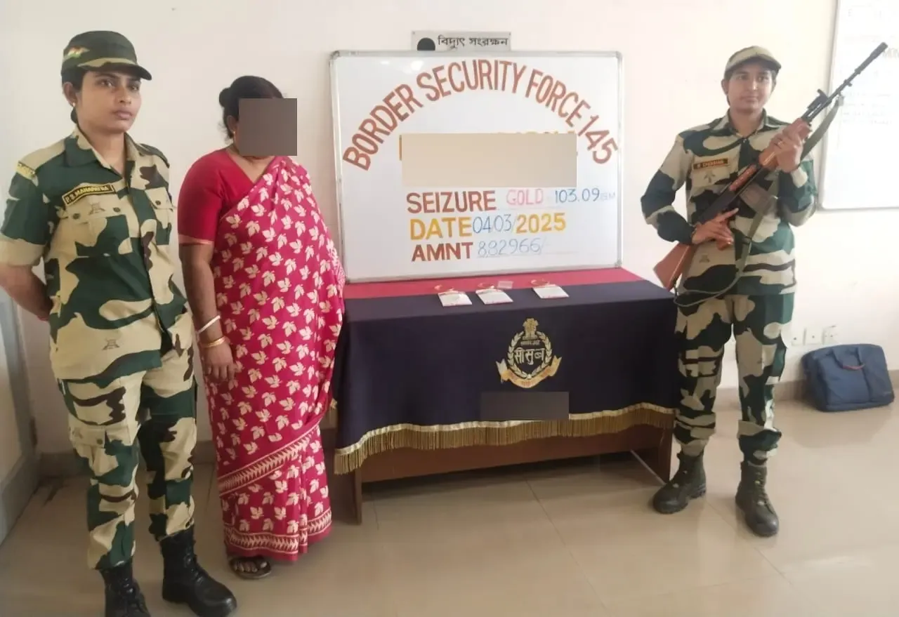 BSF Detains Bangladeshi Woman with 24 Carat Gold Bangles