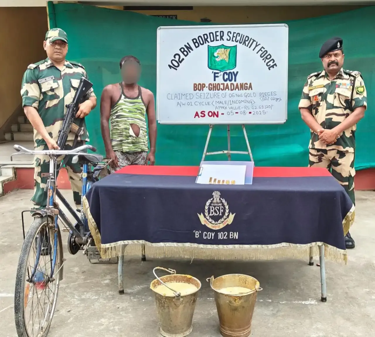 Who was the Smuggler Arrested Along the Indo-Bangladesh Border with Gold Valued at Rs 62.68 Lakh?