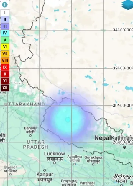 क्या नेपाल भूकंप के झटकों से प्रभावित हुआ? 3.9 रही तीव्रता