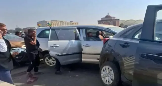 Major Collision Involving Six Vehicles on Patna's Marine Drive