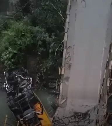 Bridge Collapse in Kullu District Causes Truck to Fall into River