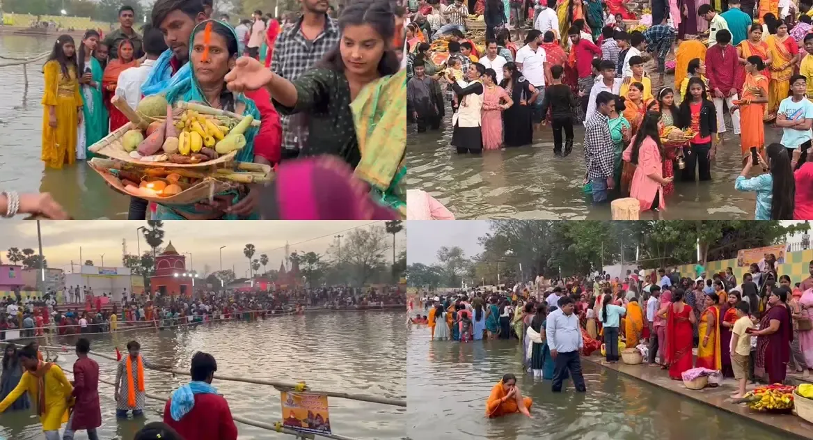 Chaiti Chhath Puja: Enthusiastic Celebrations of ‘Sandhya Arghya’ in Bihar