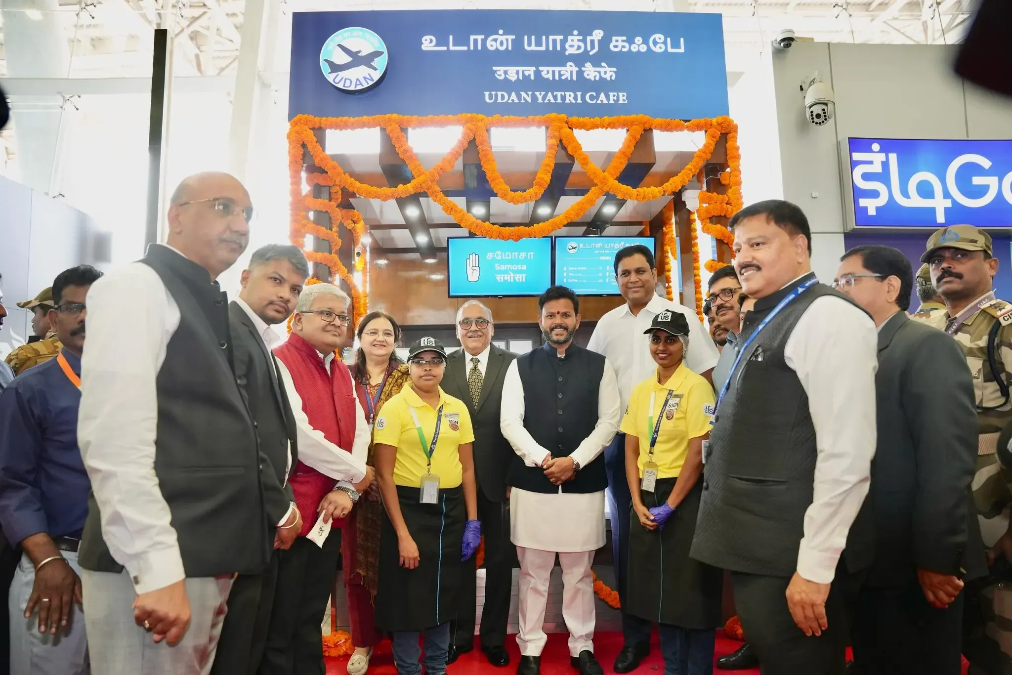 Union Civil Aviation Minister Launches Affordable UDAN Yatri Cafe at Chennai Airport