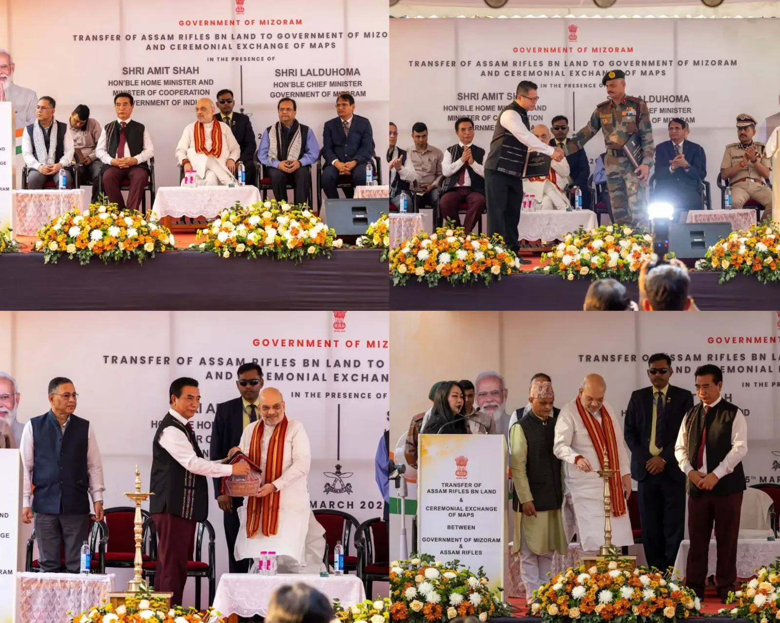 CM Lalduhoma Acknowledges HM Shah's Role in Assam Rifles Land Transfer to Mizoram Government