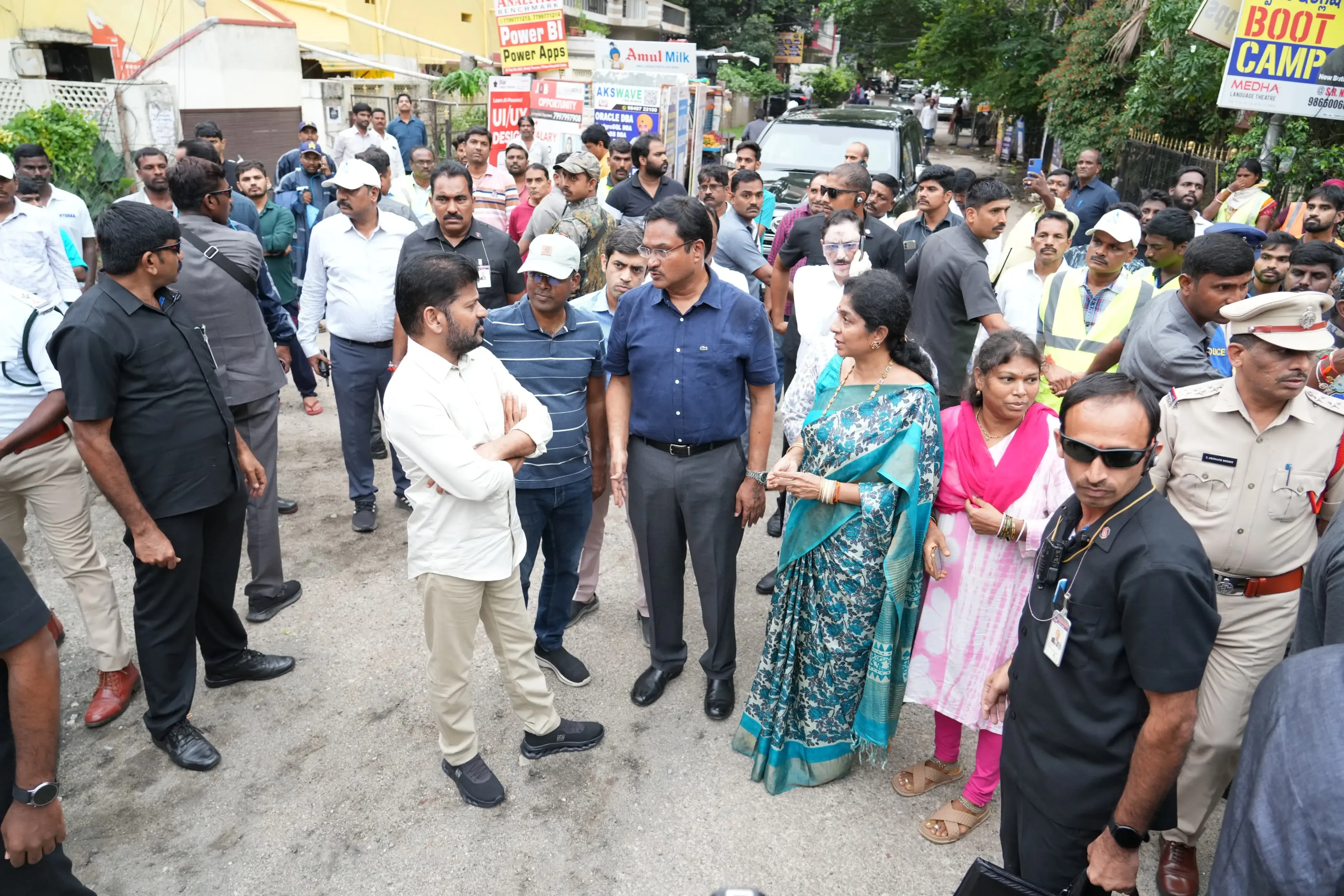 Did CM Revanth Reddy Surprise Visit Flood-Hit Areas in Hyderabad?