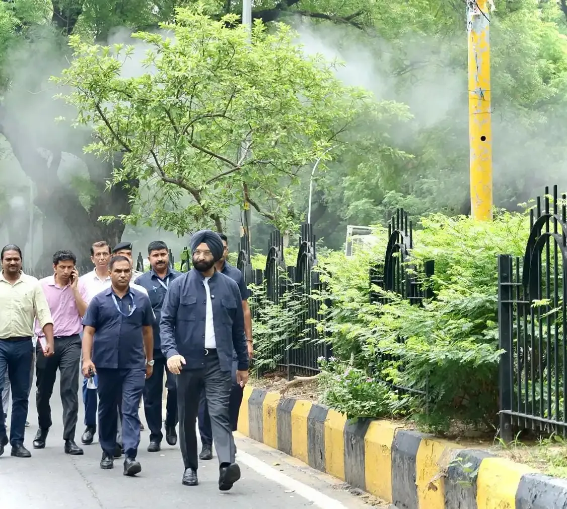 Is Delhi Committed to Clean Air? Minister Sirsa Inspects Misting System