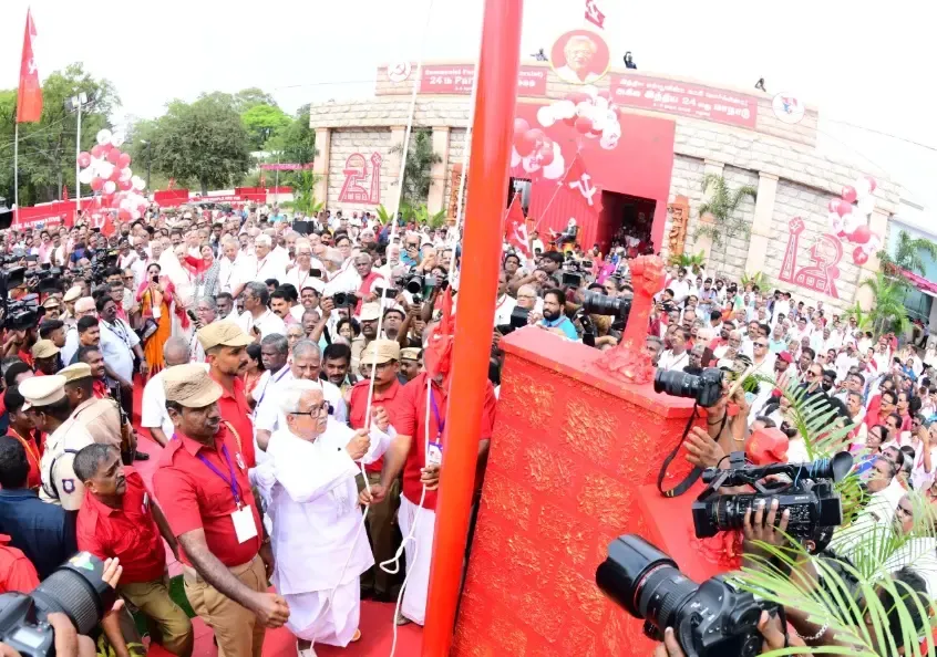 CPI(M) Kicks Off 24th Party Congress in Madurai, Flag Hoisted by Veteran Leader Biman Bose