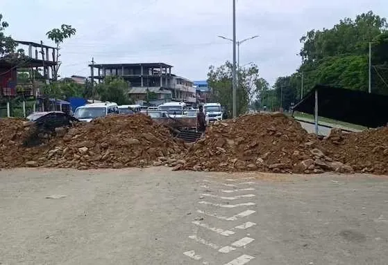 How is the indefinite curfew and shutdown affecting life in Manipur?