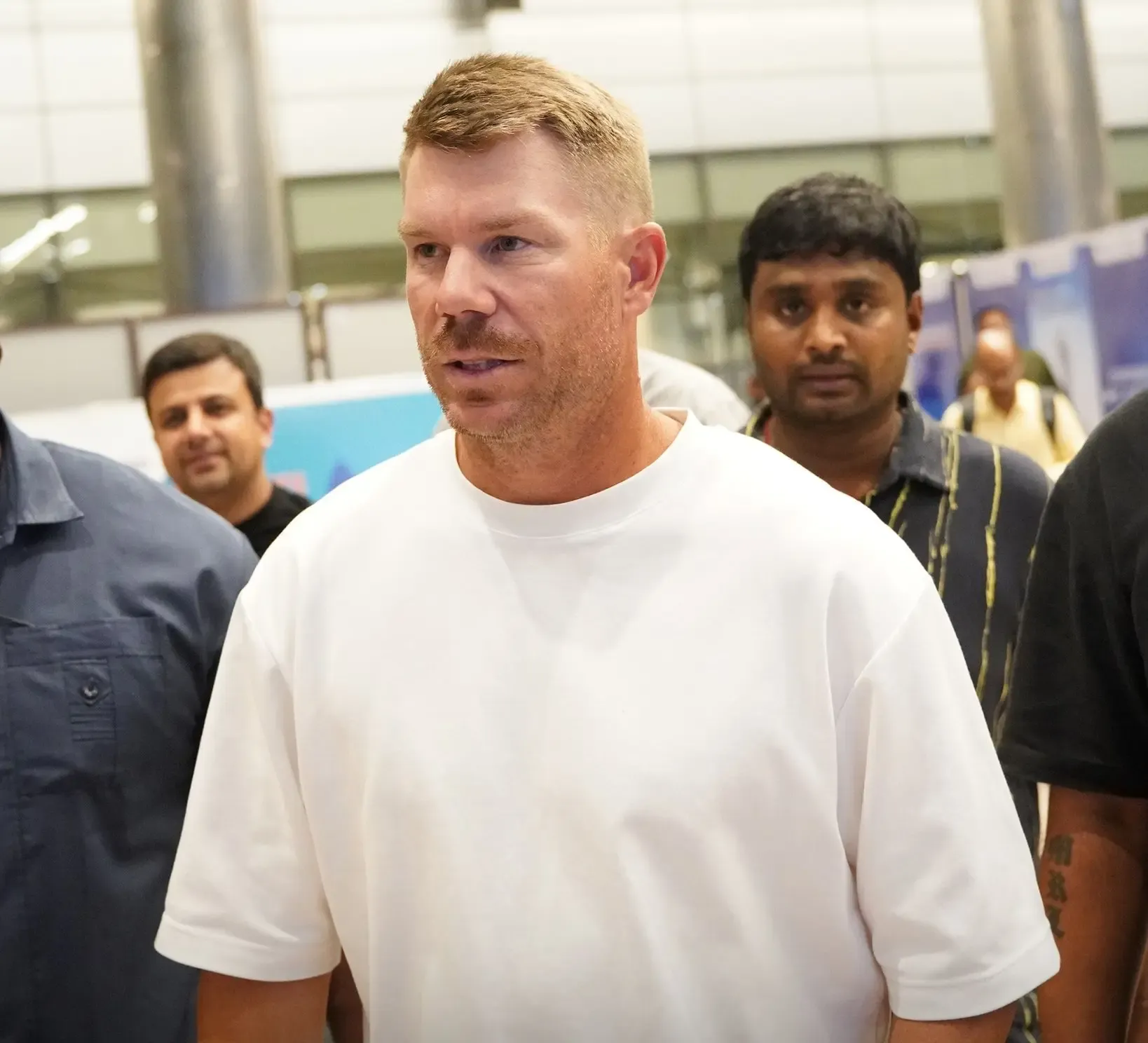 David Warner Arrives in Hyderabad for 'Robinhood' Trailer Launch