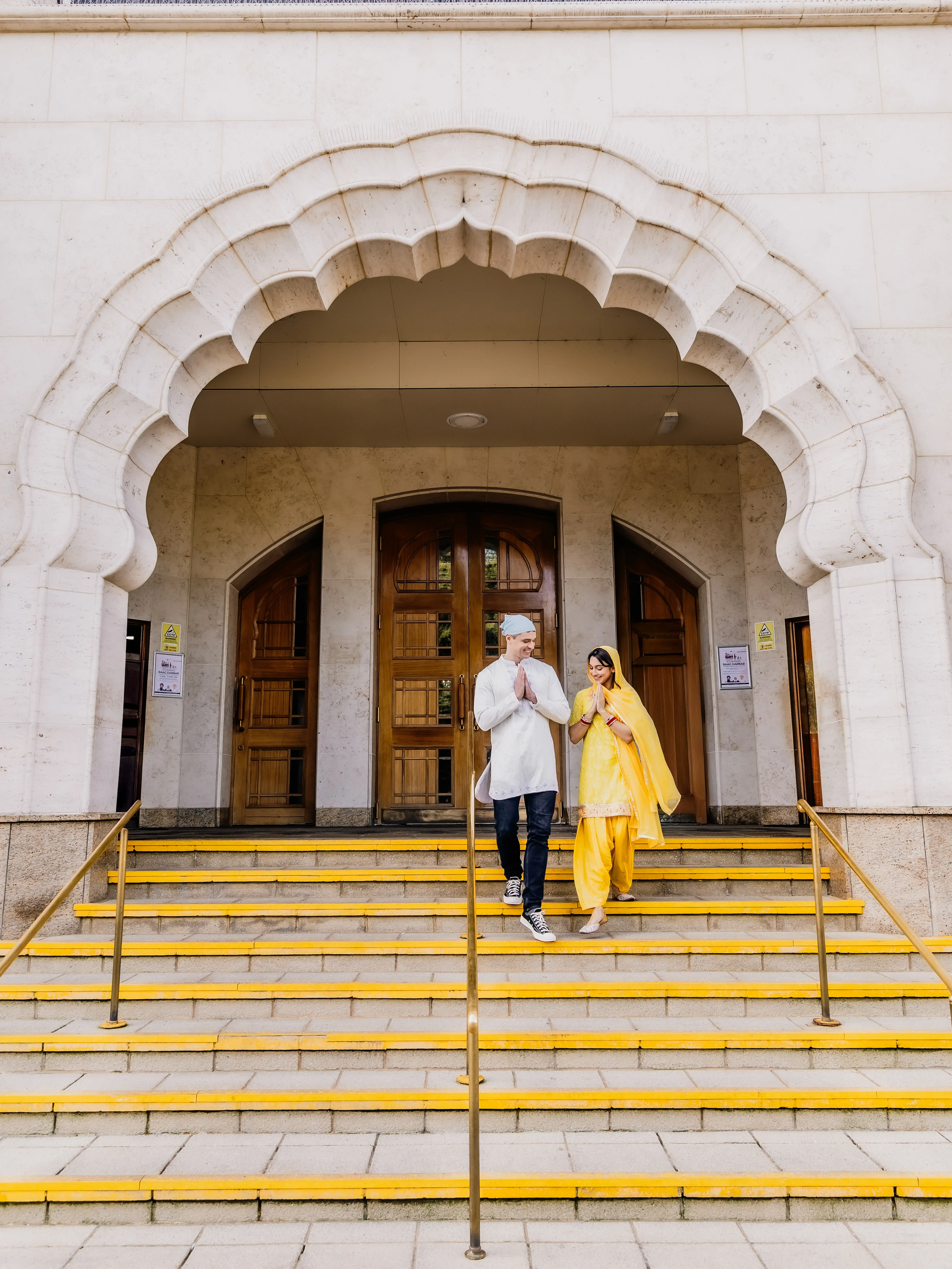 Jena Pandya & Ashley Day Visit Gurudwara Ahead of DDLJ Musical UK Premiere