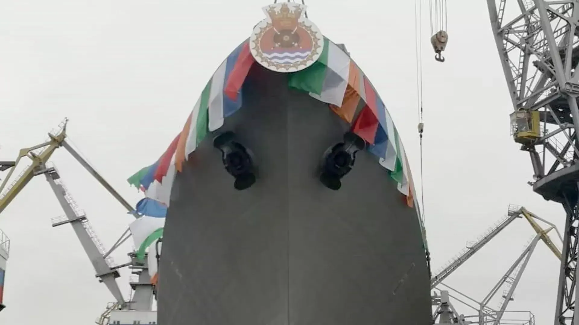 Defence Minister Singh to Launch India's New Frigate 'INS Tushil' in Russia Today