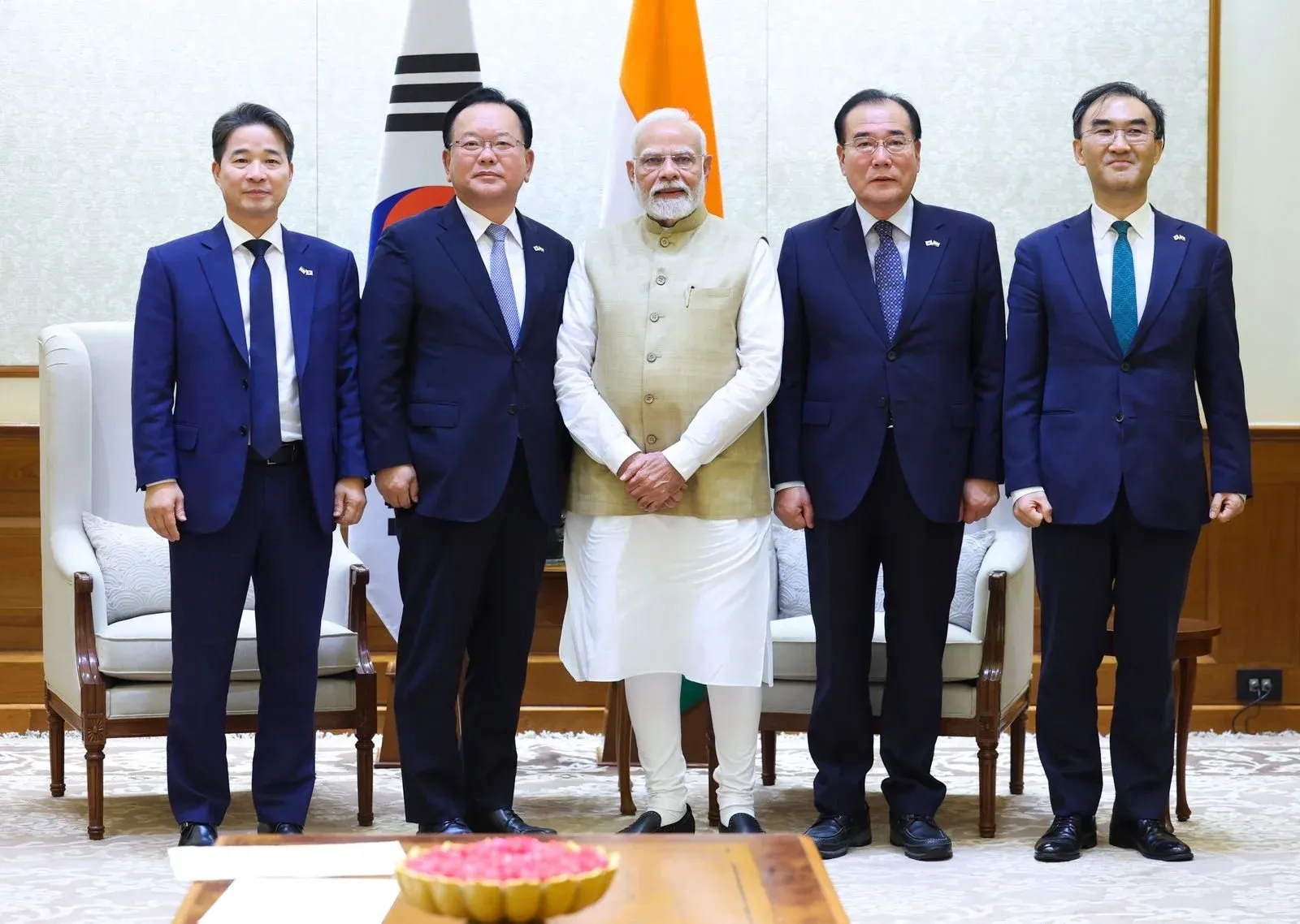 How is the Delegation of Special Envoys from South Korea Engaging with PM Modi?