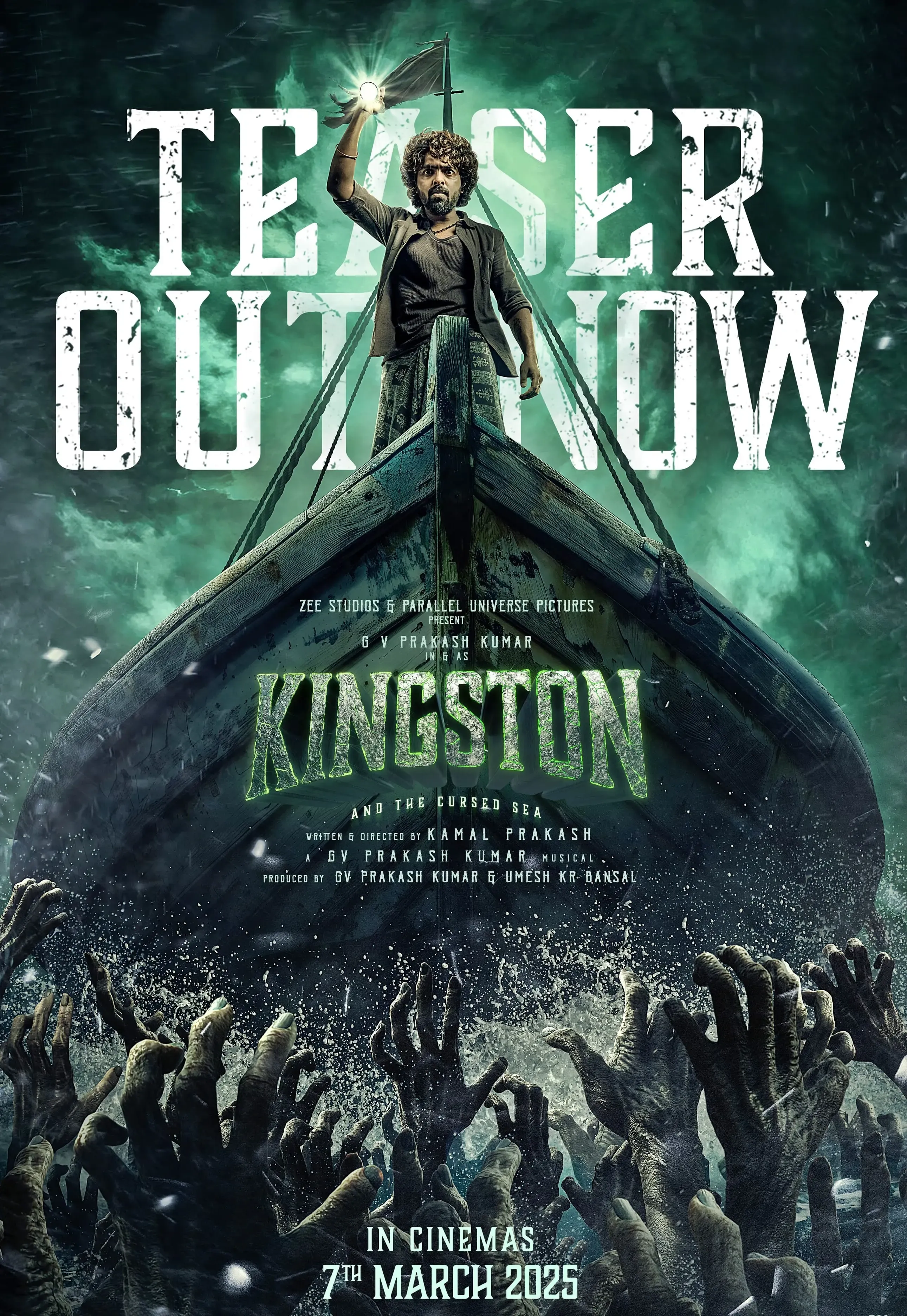 Dhanush Unveils Teaser for India's Inaugural Sea Horror Adventure 'Kingston'; Scheduled for Release on March 7