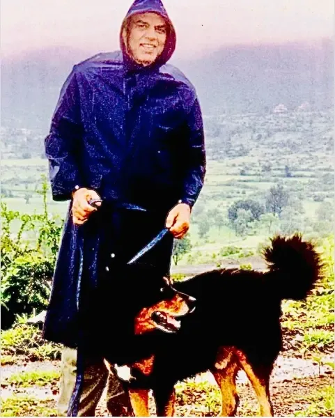 Dharmendra Reflects on Rainy Hillside Strolls with His Dog