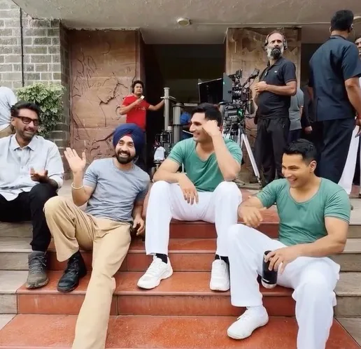 Is Diljit Dosanjh Having a Blast on the 'Border 2' Set with Varun Dhawan & Ahaan Shetty?