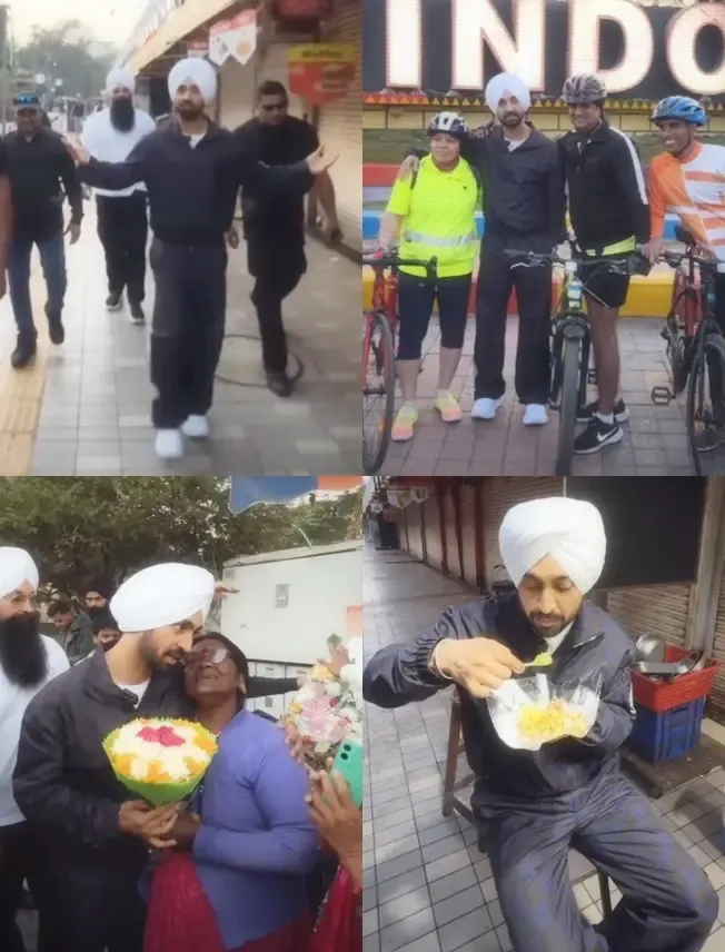 Diljit Dosanjh Relishes Indori Poha, Encourages Fans to Rise Early and Cycle