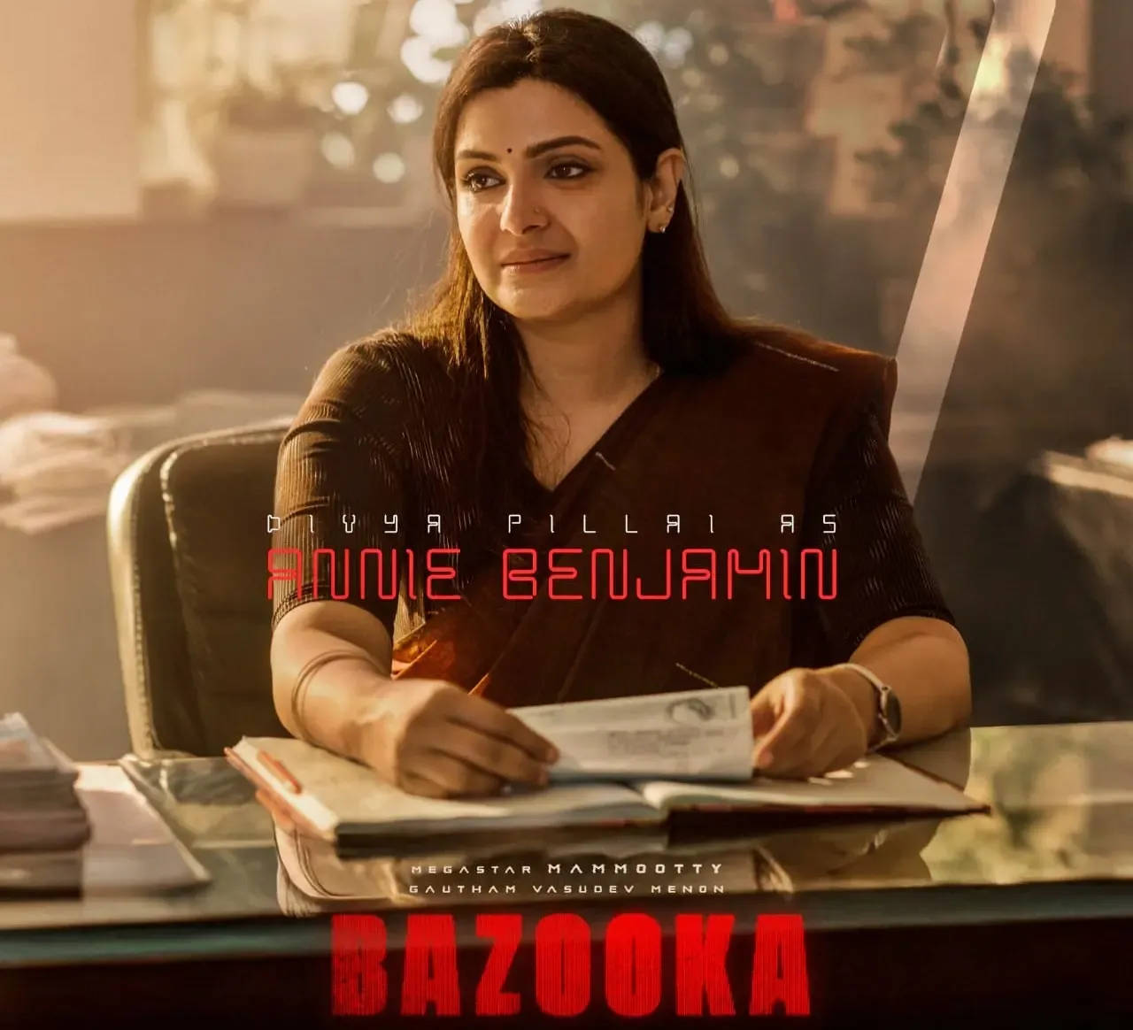 Actress Divya Pillai Takes on the Role of Annie Benjamin in Mammootty's ‘Bazooka’