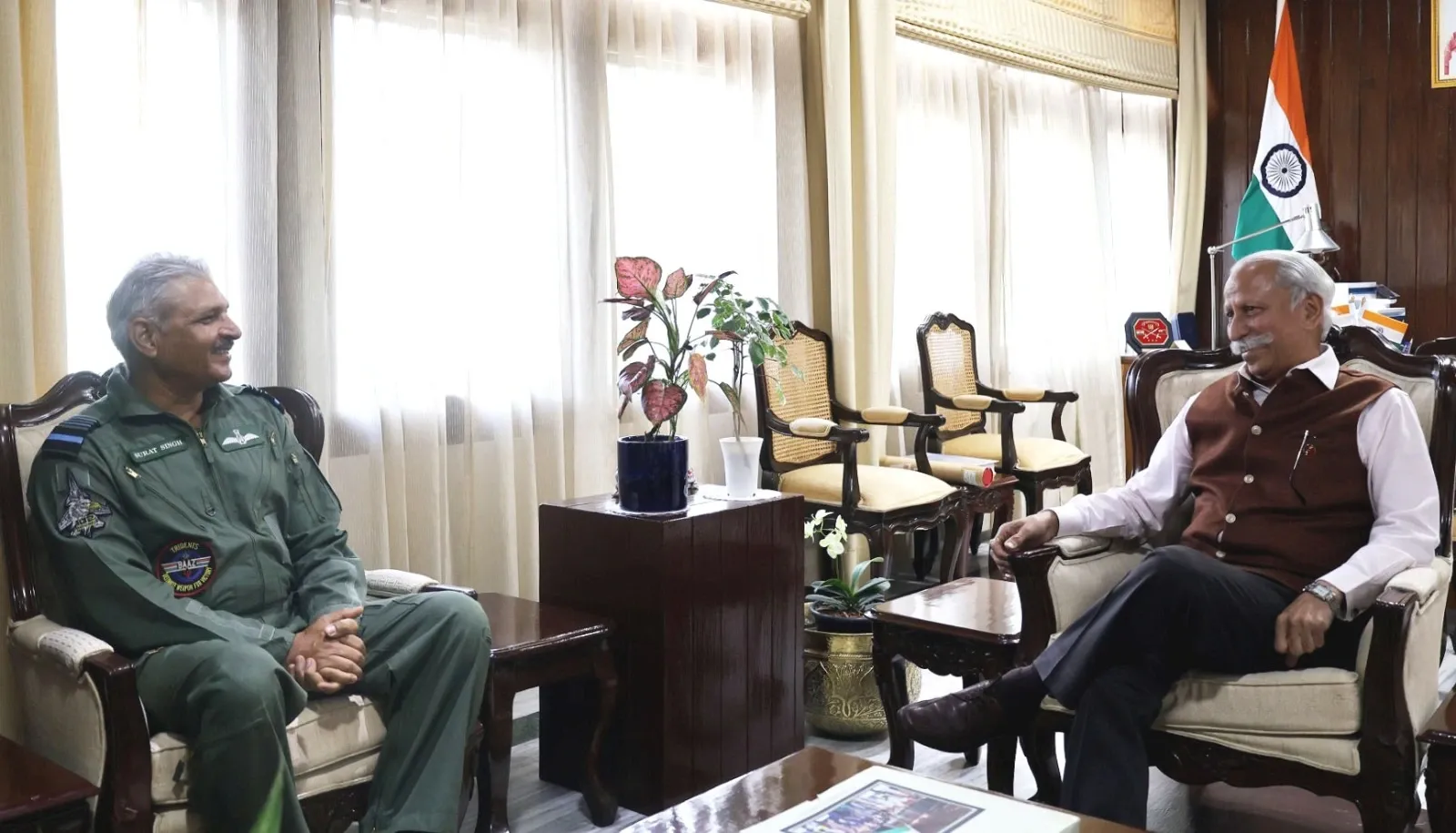 What Security Issues Did the Eastern Air Command Chief Discuss with Arunachal Governor?