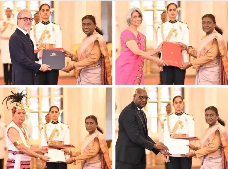 Did Envoys of Four Nations Present Credentials to President Droupadi Murmu?