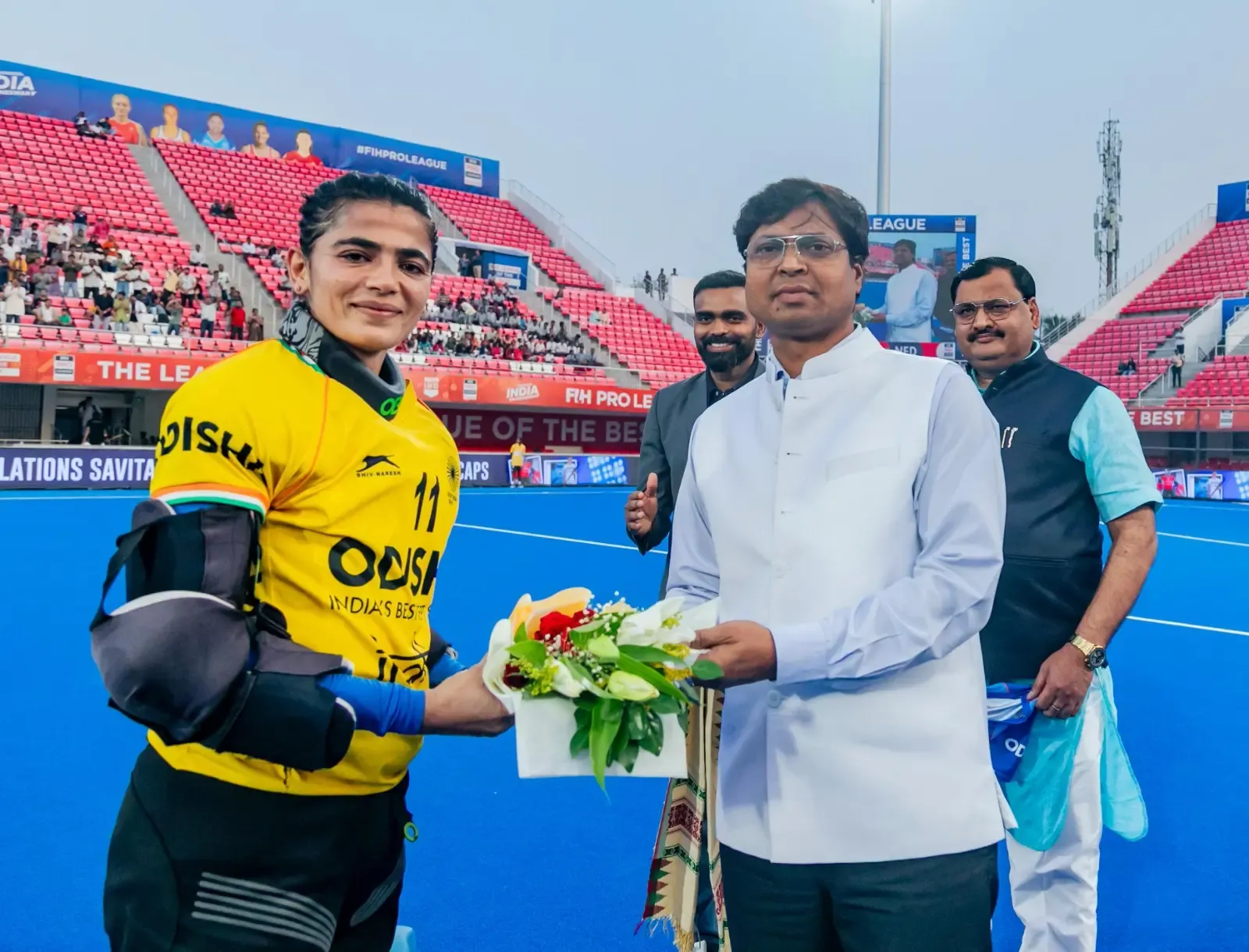 Savita Punia Celebrates 300th International Cap in Style