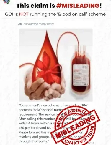 Is the Viral Claim About Blood-on-Call Service True?