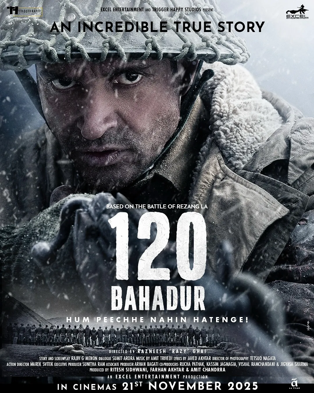 Is Farhan Akhtar Set to Captivate Audiences as Major Shaitan Singh Bhati in '120 Bahadur' Teaser?