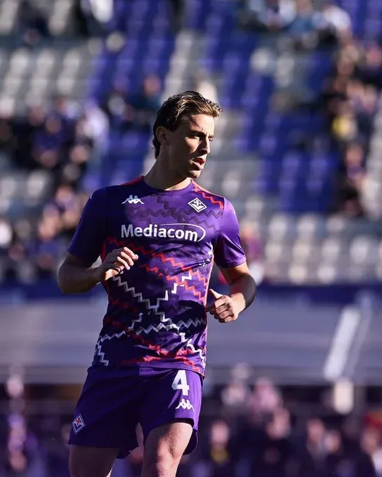 Edoardo Bove of Fiorentina Alert and Responsive Following Match Collapse