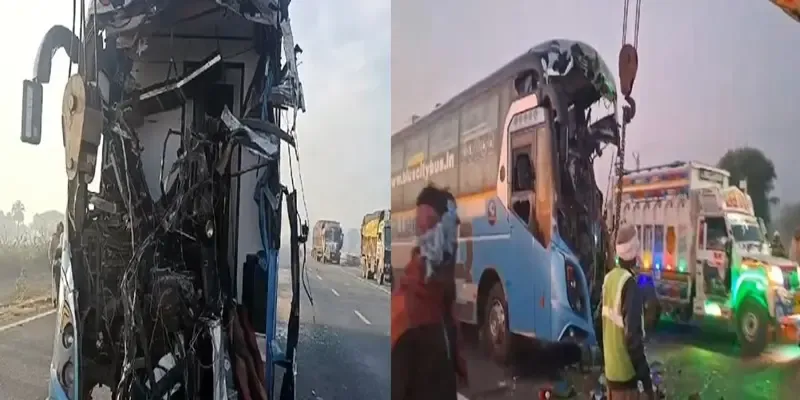 Fog Related Incident: Over 24 Injured in Bus-Truck Crash in Dausa, Rajasthan